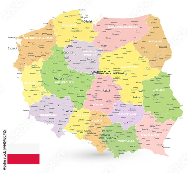 Fototapeta Poland Map Isolated on white