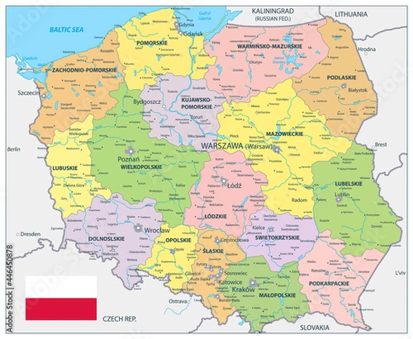 Obraz Poland Political Map