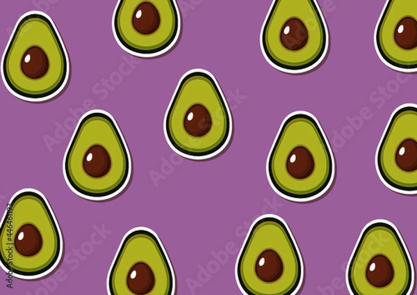 Obraz avocado sticker background