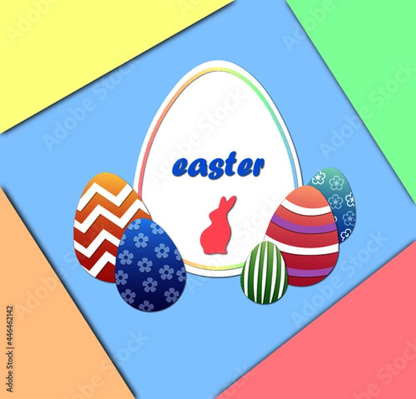Obraz easter eggs paper design pastel colors