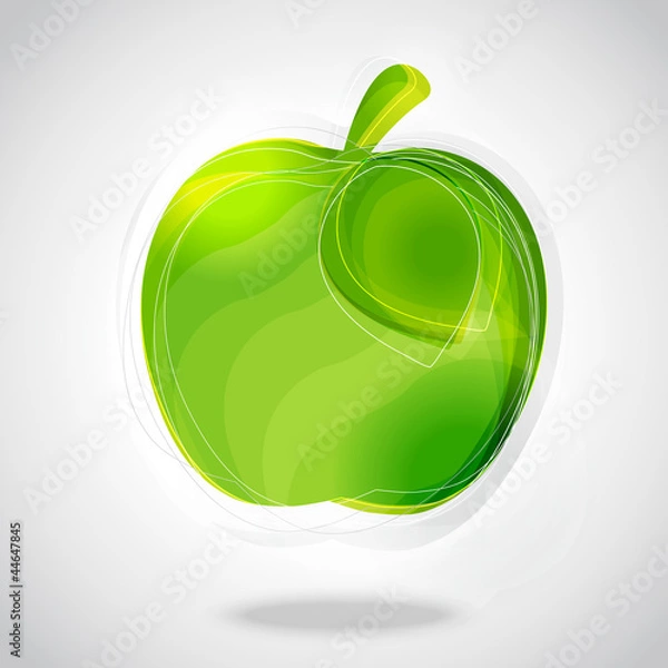 Obraz Vector green apple