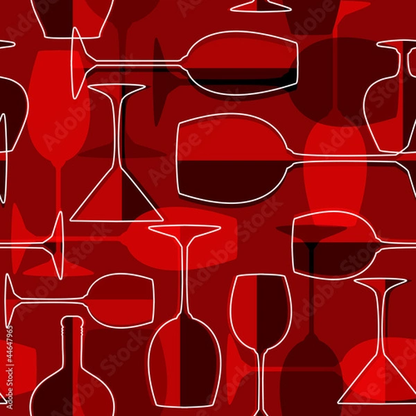 Obraz Seamless wineglass background