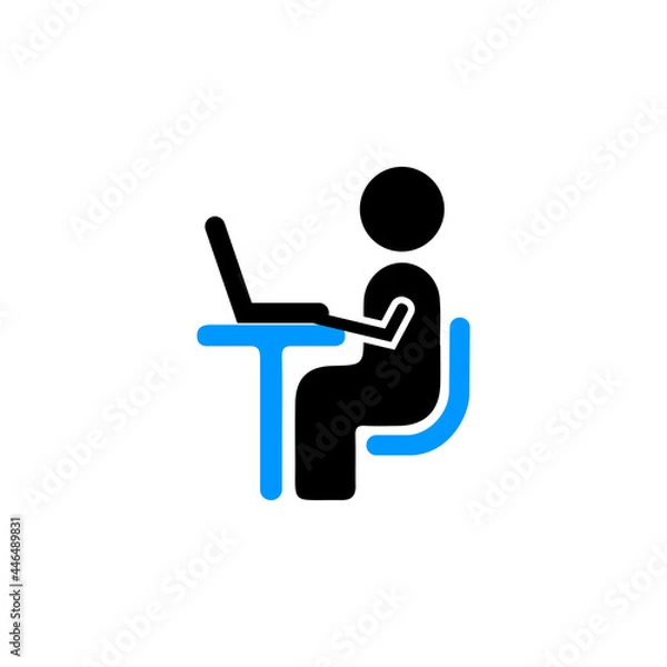 Fototapeta Online education and business training icon