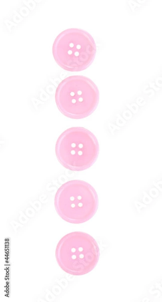 Fototapeta Colorful sewing buttons isolated on white