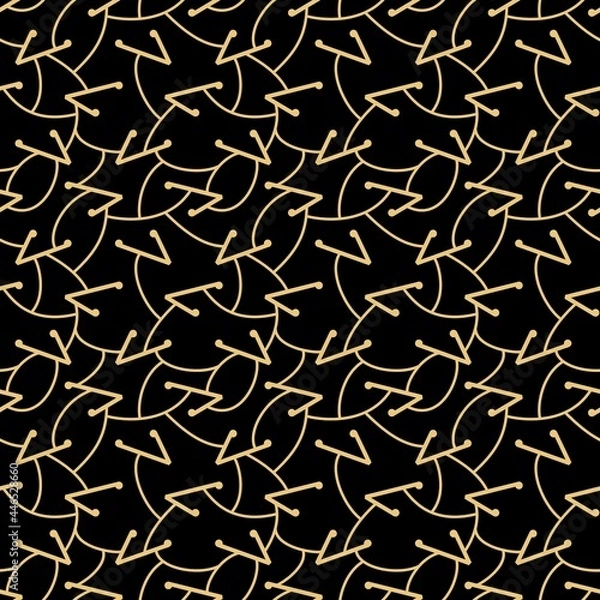 Fototapeta Abstract background. Vector art. Seamless monochrome design. Lines pattern
