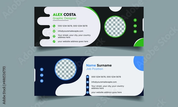 Fototapeta Email signature templates design set