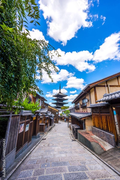 Fototapeta 八坂の塔 京都の街並み