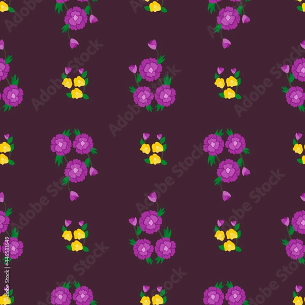 Fototapeta vintage flower vector seamless pattern background
