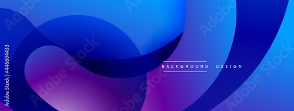 Fototapeta Abstract overlapping lines and circles geometric background with gradient colors