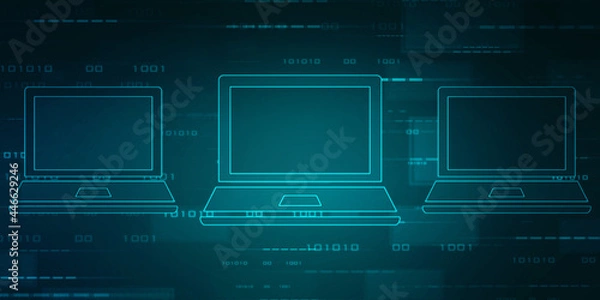 Obraz Binary Code Background, Digital Abstract technology background, Big data digital binary code, Internet Data Communication and Transfer background, Futuristic information technology concept