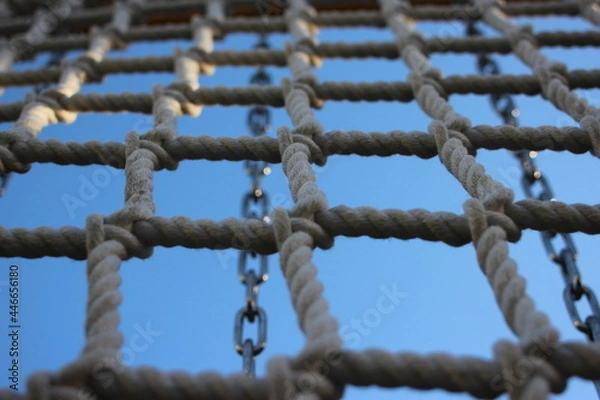 Fototapeta rope and chain