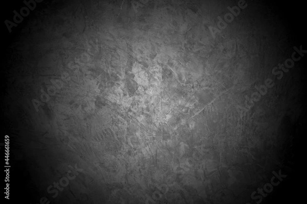 Fototapeta Old wall texture cement dark black gray  background abstract grey color design are light with white gradient background.