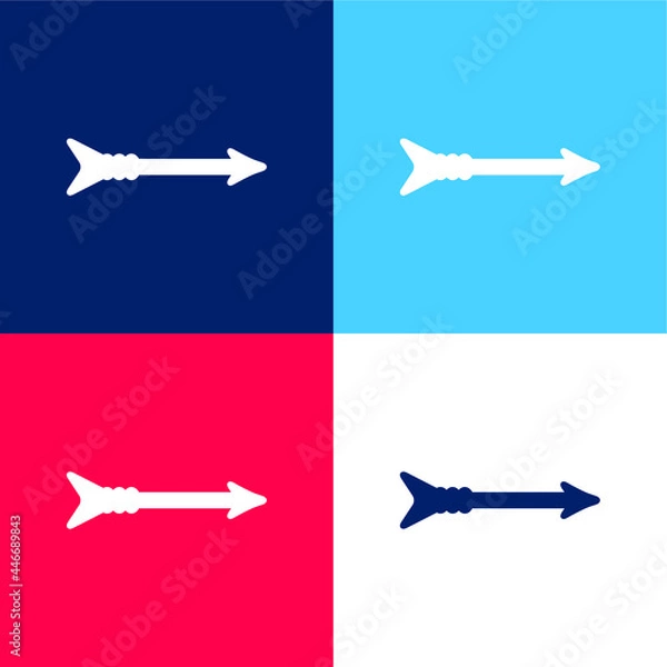 Obraz Arrow blue and red four color minimal icon set