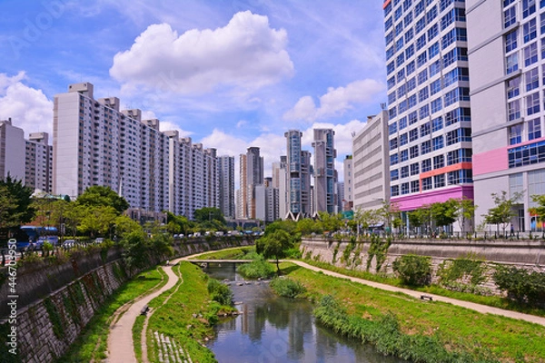 Obraz 청계천 주변풍경