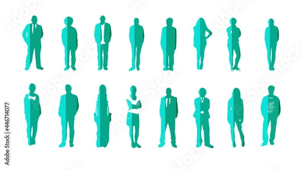 Obraz silhouettes of people with different styles