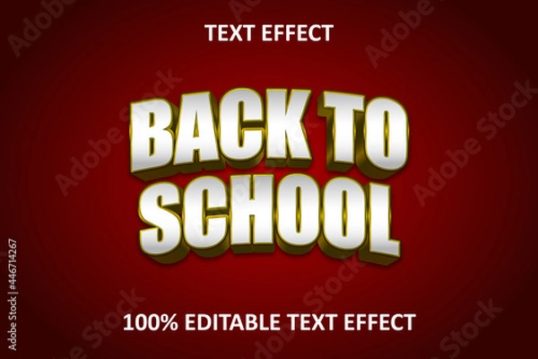 Obraz Elegant Editable Text Effect Gold Silver Red