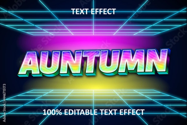 Fototapeta Retro Light Style Editable Text Effect Light