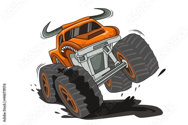 Obraz the big monster truck vector