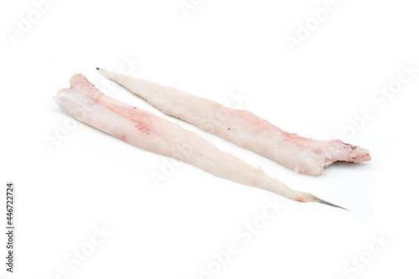 Fototapeta Pescadilla fresca filateada fondo blanco