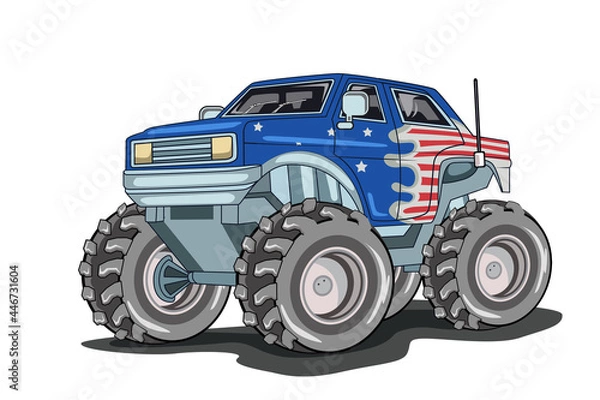 Obraz 19. american monster truck vector