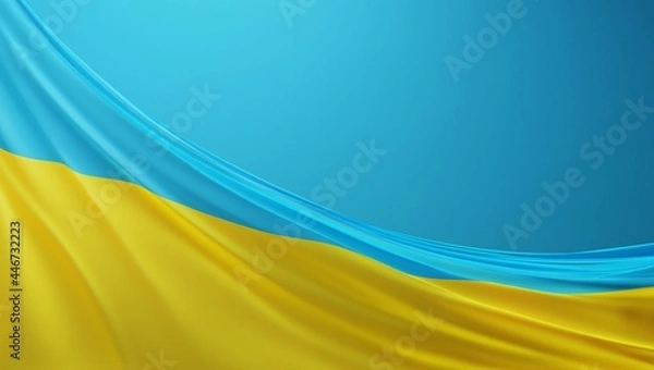 Obraz Abstract Ukraine Flag 3D Render (3D Artwork)