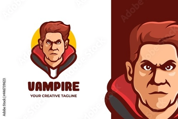 Fototapeta Vampire Man Mascot Character Logo