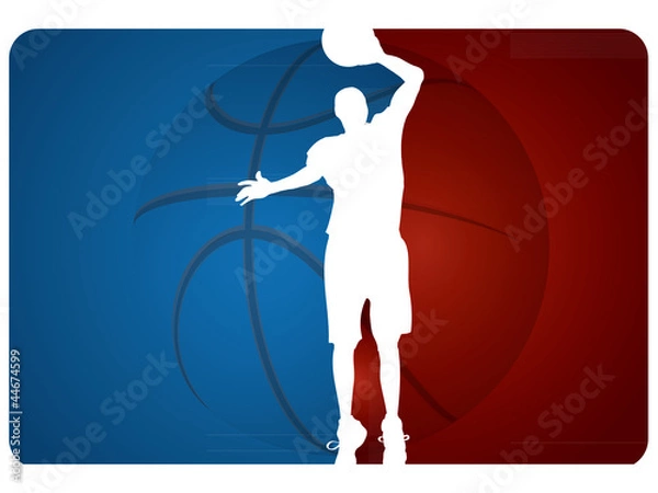 Obraz Basketball background - vector illustration