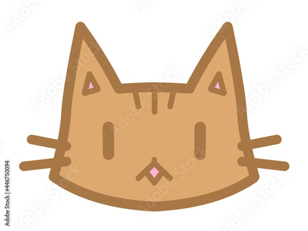 Obraz 茶ネコの顔アイコン