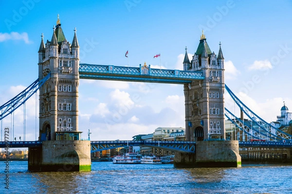 Obraz Tower drawbridge in Central London over the river Thames.