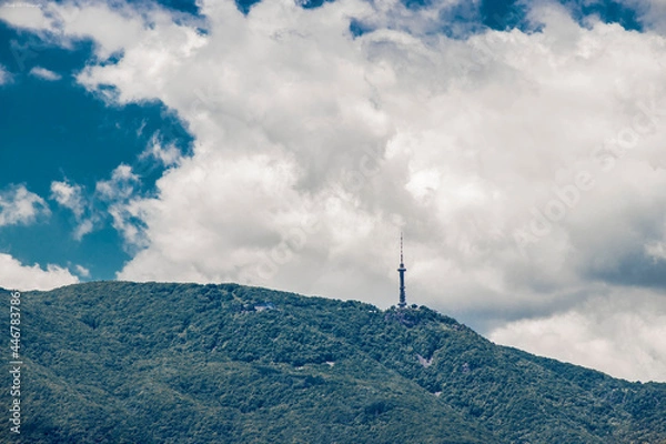 Fototapeta clouds over the mountains
