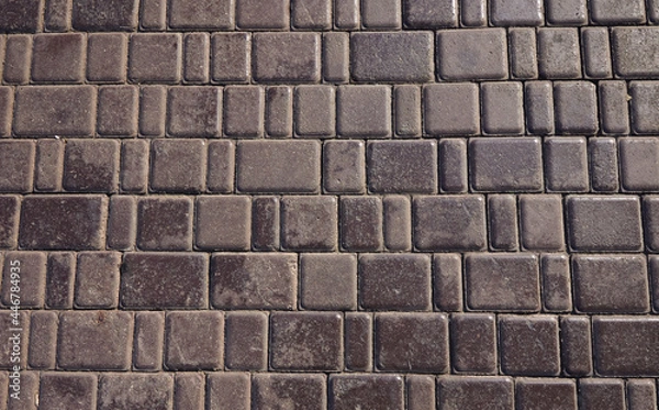 Fototapeta Texture of a stone wall. Old castle stone wall texture background. Stone wall as a background or texture. Part of a stone wall, for background or texture