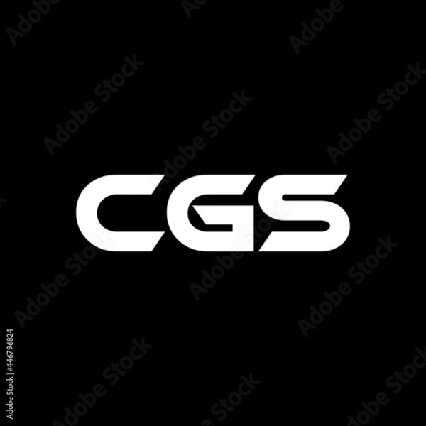 Fototapeta CGS letter logo design with black background in illustrator, vector logo modern alphabet font overlap style. calligraphy designs for logo, Poster, Invitation, etc.