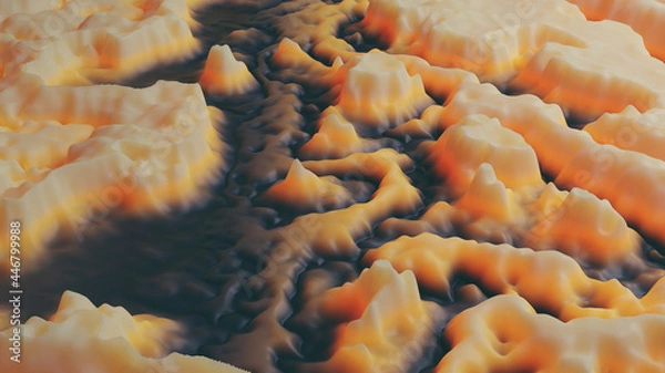 Obraz 3d render abstract wallpaper with rusty gel substance.