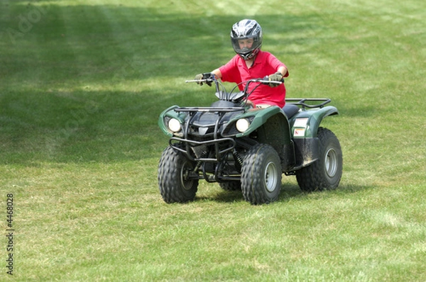 Fototapeta Boy on ATV