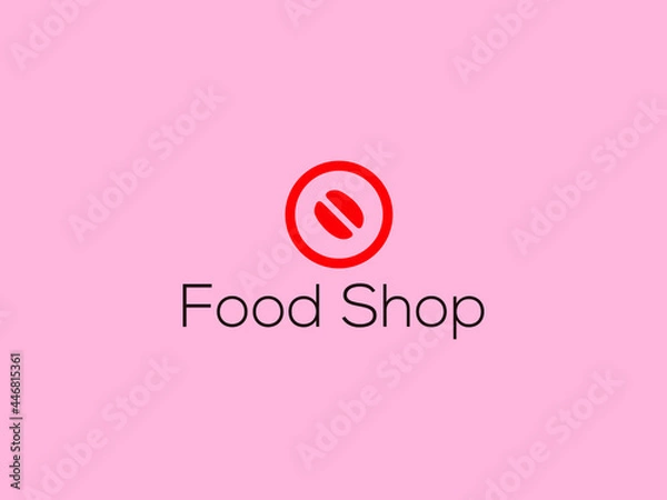 Obraz Food logo O letter macarons can