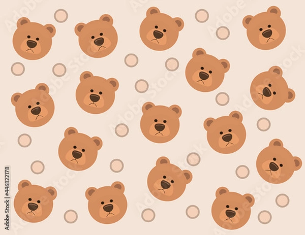 Fototapeta seamless pattern with teddy bears