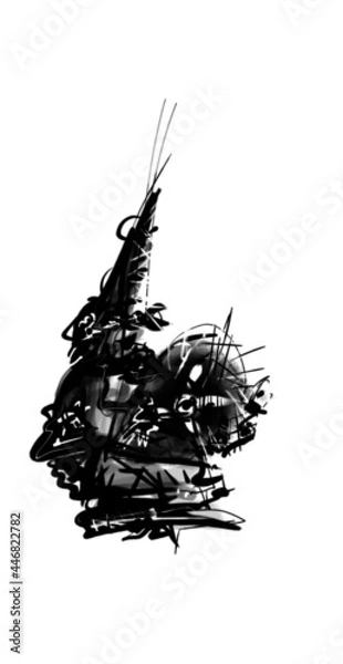 Obraz black and white background