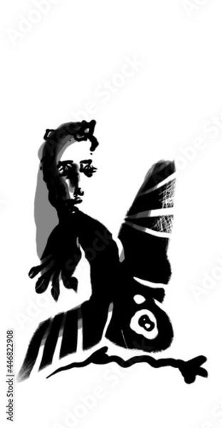 Obraz heraldic lion with wings