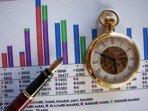 Obraz Tempo d'affari e statistiche