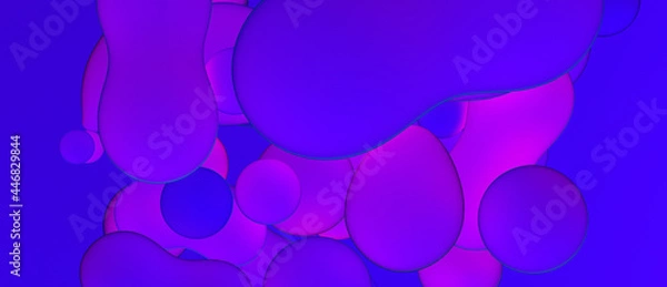 Fototapeta Minimalsitic soft body spheres. 3d rendering. Flying abstract balls. Plain and simple. colourful 3d candy. Abstract, moody, futuristic, metallic and modern. Cover template, wallpaper or background
