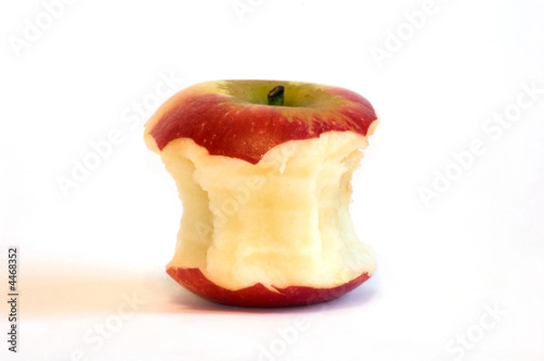Obraz Red apple core, isolated white