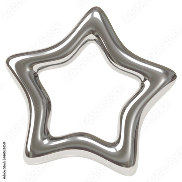 Fototapeta Silver star 3d
