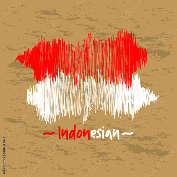 Obraz indonesian flag design