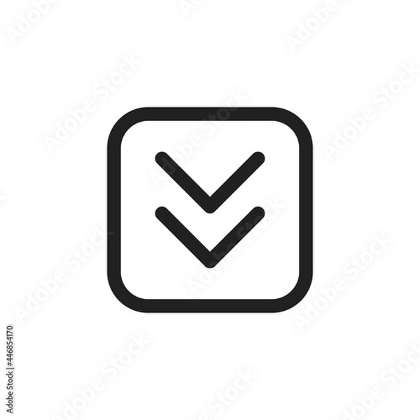 Fototapeta arrow down icon design illustration, linear style design, designed for web and app