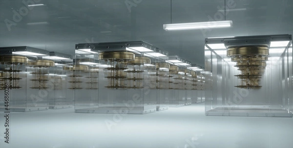 Fototapeta quantum computer farm