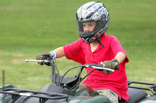 Fototapeta Boy on ATV