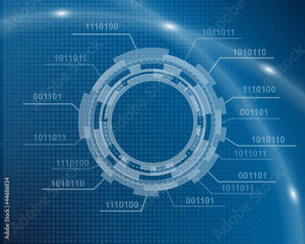 Obraz Technological blue background