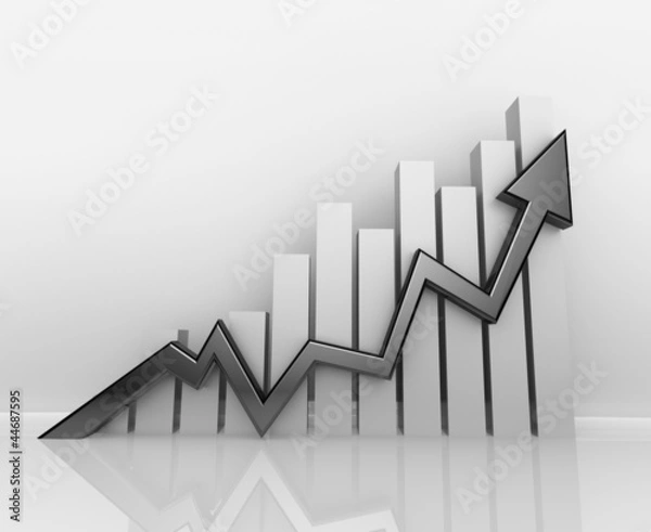 Obraz 3D Arrow Business Chart