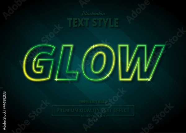Obraz GLOW ILLUSTRATOR TEXT EFFECT