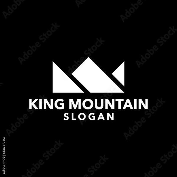 Obraz King Mountain logo design vector